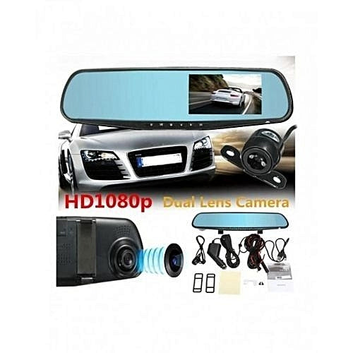 Dashcam Rétroviseur double lentille FULL HD Caméra de sécurité