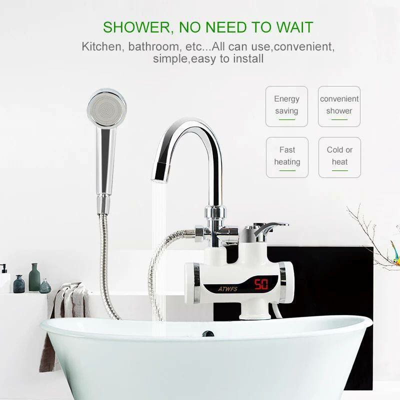 instant electric heating water faucet & shower
