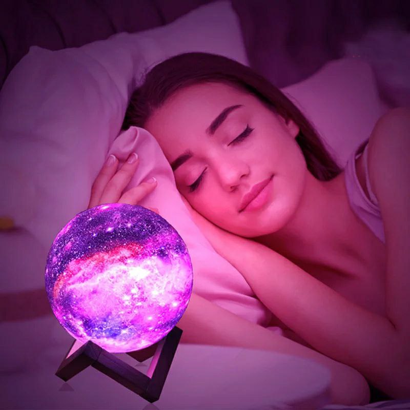 3D Galaxy Moon Lamp Night Light